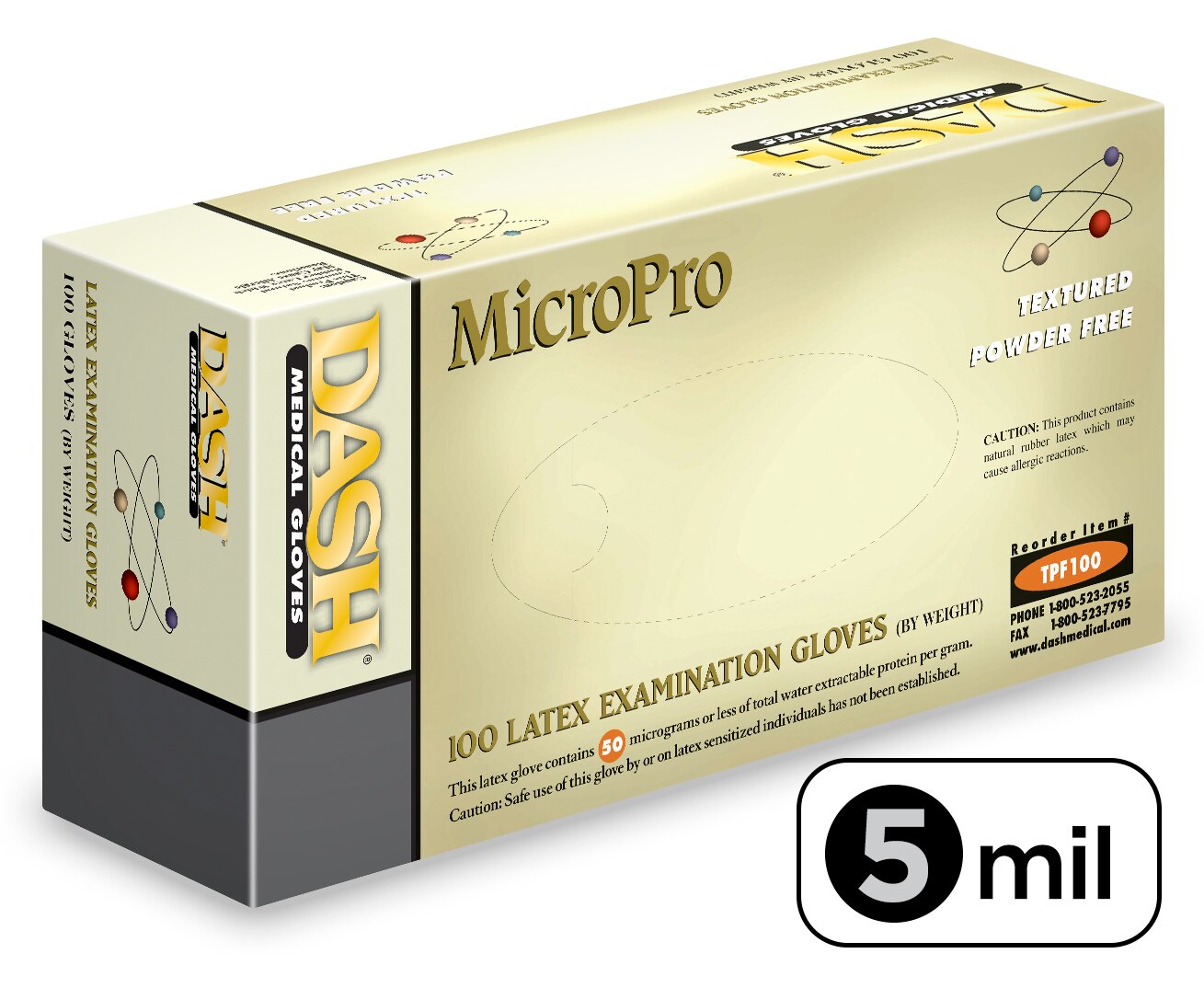 Dash Gloves MicroPro Latex Exam Gloves